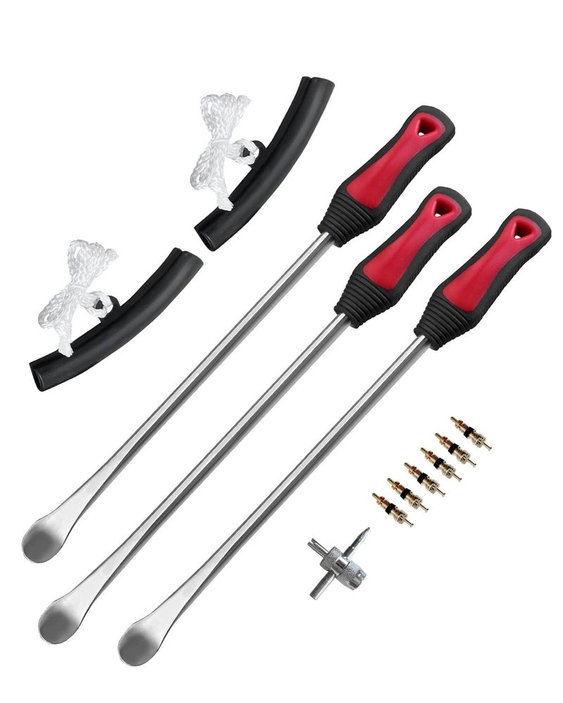 ROTATION Tire Lever Iron Tool Kit  14.5 inch Steel  Professional Tire Changing Tools for Motorcycle  Dirt Bike  Lawn Mower | 6-Piece Set - Image 1